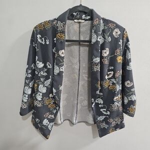 Women's 3/4 sleeve lightweight blazer Maurice's floral fall large